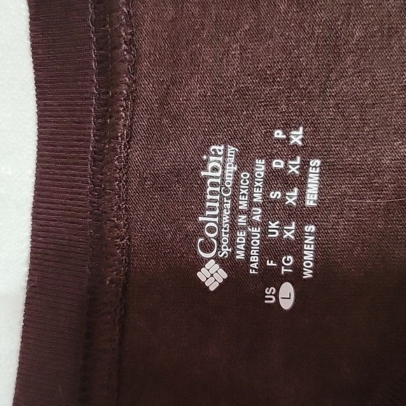 Columbia brown graphic long sleeve tee Women's large - Picture 7 of 8